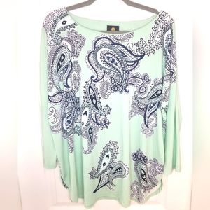 JM Collections Bohemian Escape Womens Shirt XL